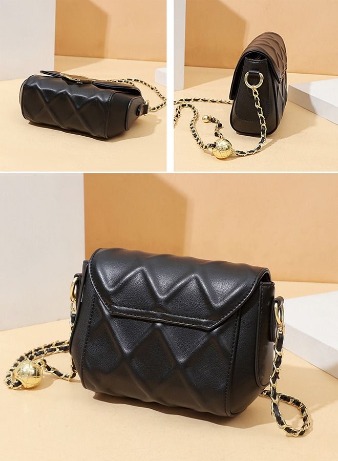 DUNISO Women Faux Leather Crossbody Bag Shoulder Bag Ladies Designer Satchel Messenger Bag Black - Image 5