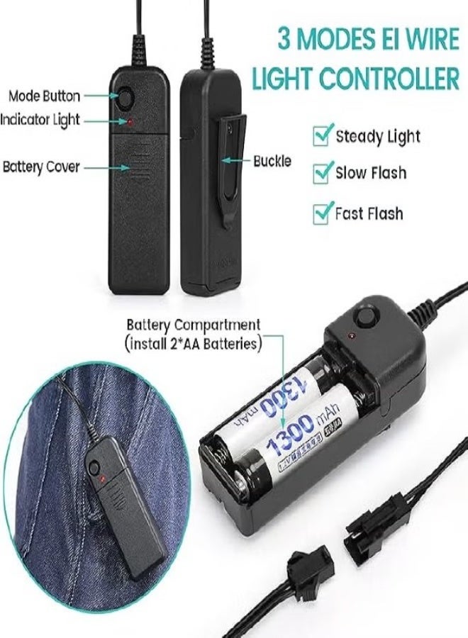 ماسك مجموعة من 4 أقنعة مخيفة لعيد الهالوين - أقنعة LED - أقنعة ”Purge“ LED - أقنعة مضيئة LED لأزياء عيد الهالوين - Image 2