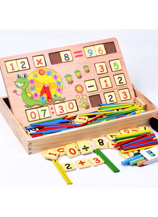 Multi-function Counting Stick Clock Digital Learning Box JJW02 Color Computing Game Box Early Education Toy 0.7-Color:Snail Clock