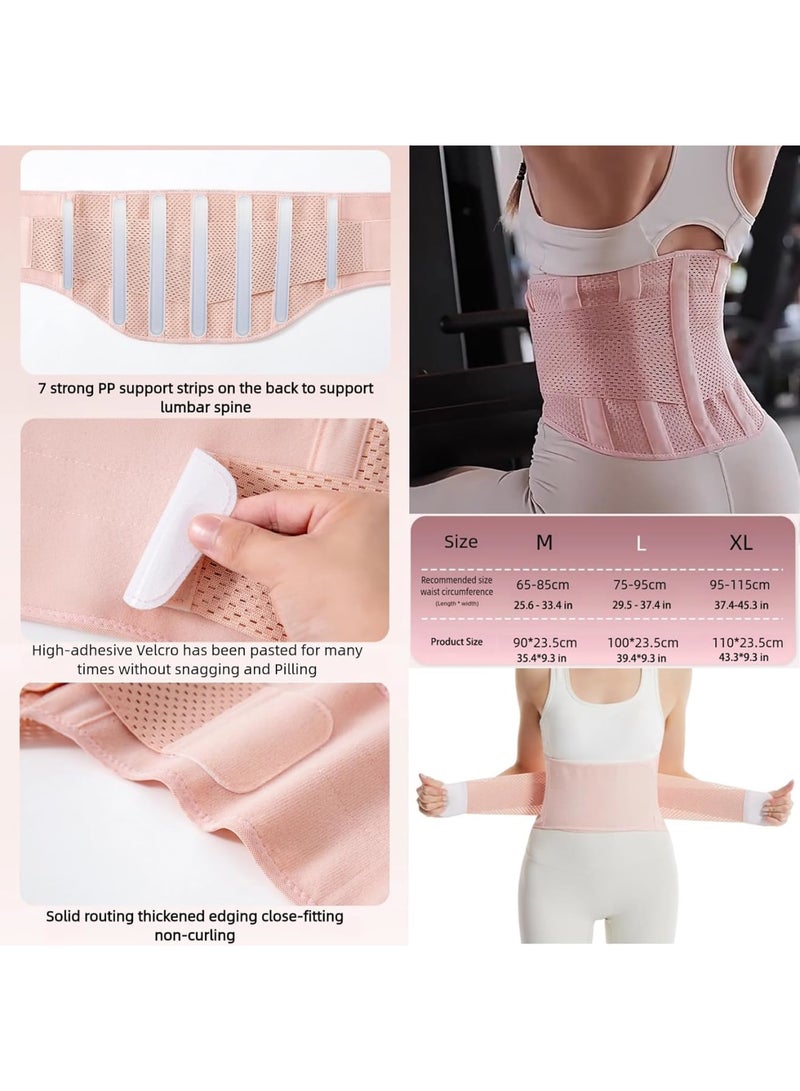 Zikra Air Mesh Back Support Brace Belt, Breathable Lumbar Support Belt, scoliosis back brace, Waist Relax Lower Back Pain & Sciatica Pain Relief with 7 reinforced Bones Back Braces for Women(M) - Image 4