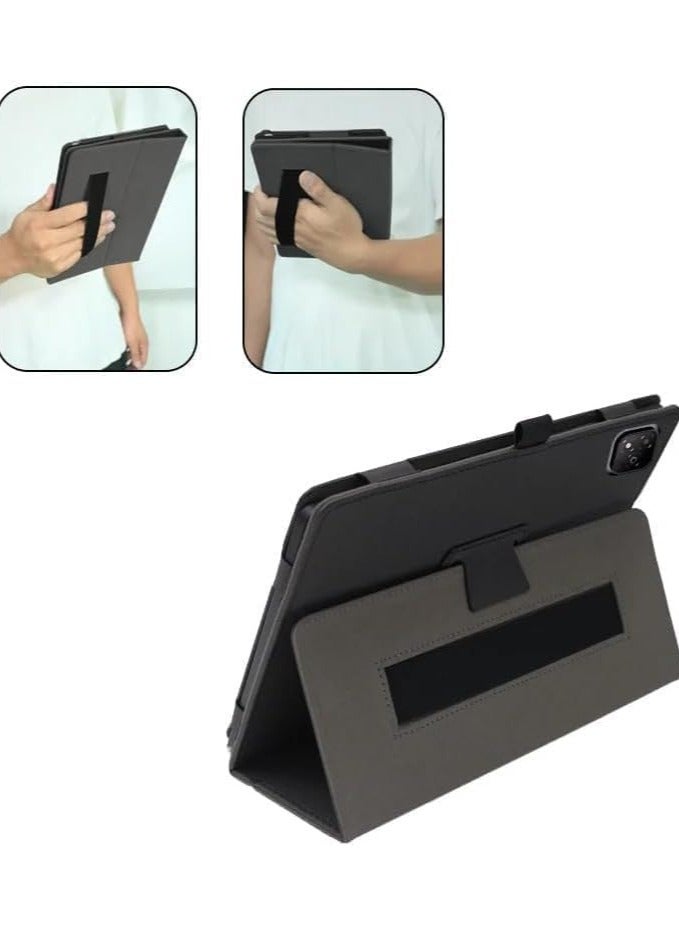 Case Compatible with Infinix Xpad 11-inch 2024 Tablet Case, Ultra Slim PU Leather Case All-inclusive Anti-drop Folding Stand Protective Cover with Hand Strap - Image 2