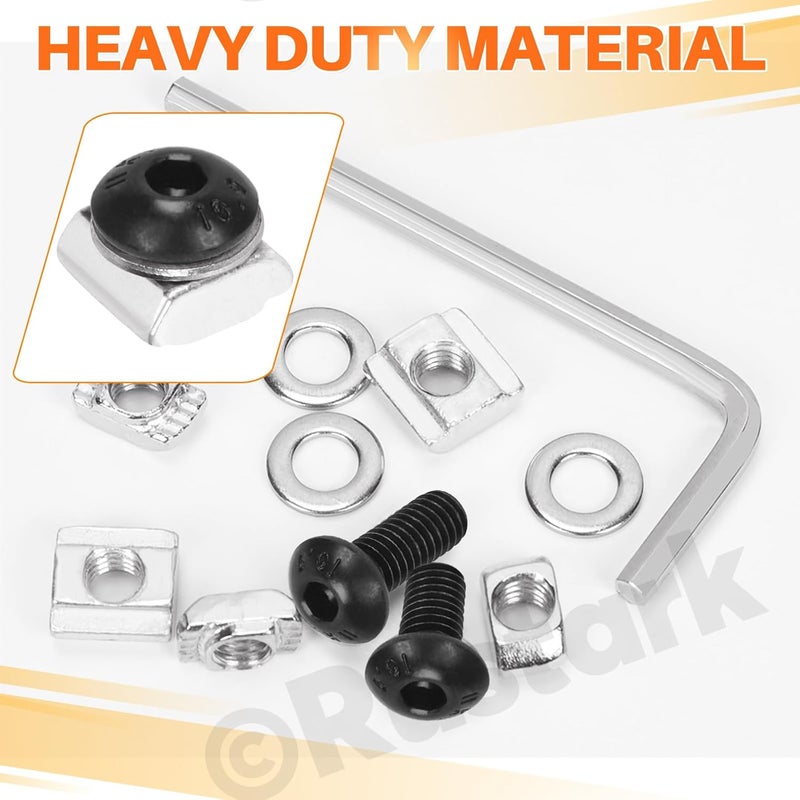 Rustark 201Pcs Black M5 T-Nuts Screws Assortment Kit with Wrench - Image 4