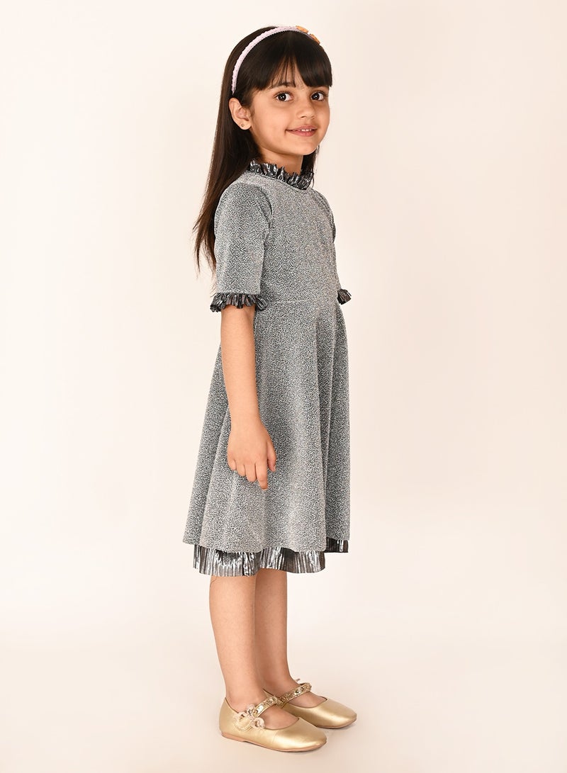 LILPICKS Shimmering Ruffle-Trim Dress - Image 5