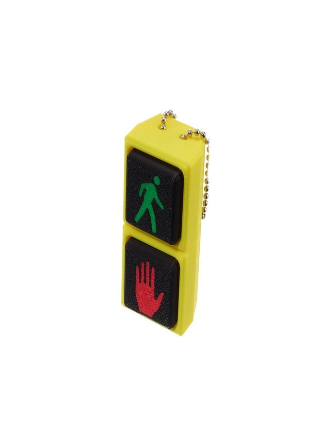 minihope Pedestrian Signal Stress Clicker - Funny Red & Green Light Fidget Keychain - PLA Decompression Gadget for Adults - Bag Charm & Desktop Toy - Image 1