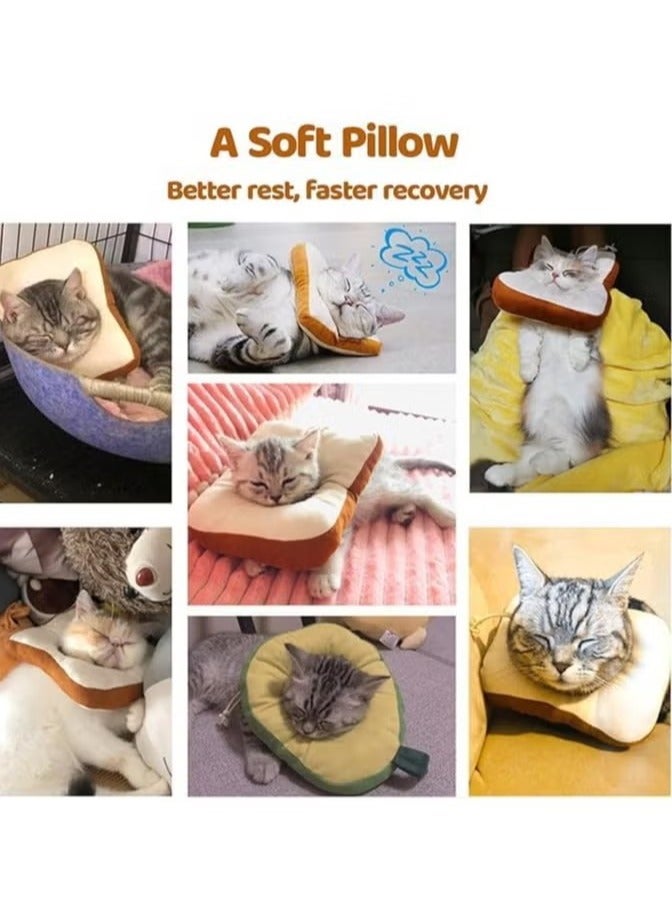OMEVE Adjustable Cat Cone Collar Soft Cat Recovery Collar Cone for Cat After Surgery Cat Neck Cone Elizabethan Collar for Cat and Kitten Toast M - Image 3