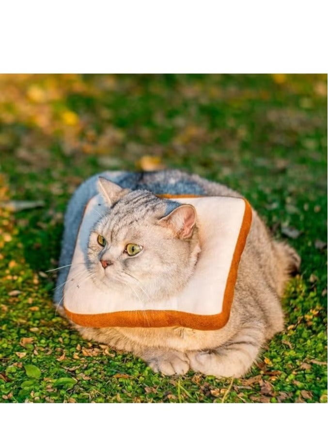 OMEVE Adjustable Cat Cone Collar Soft Cat Recovery Collar Cone for Cat After Surgery Cat Neck Cone Elizabethan Collar for Cat and Kitten Toast M - Image 5