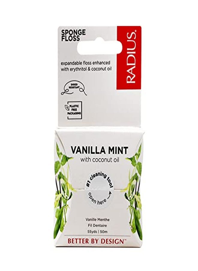 RADIUS Vanilla Mint Dental Floss 55 Yards Vegan & Non-Toxic Oral Care Boost & Designed to Help Fight Plaque Clear - Pack of 4 - Image 2