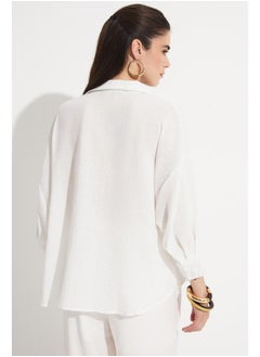 JUNE June Women Pocket Detailed Shirt White  - Image 5