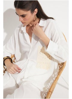 JUNE June Women Pocket Detailed Shirt White  - Image 2