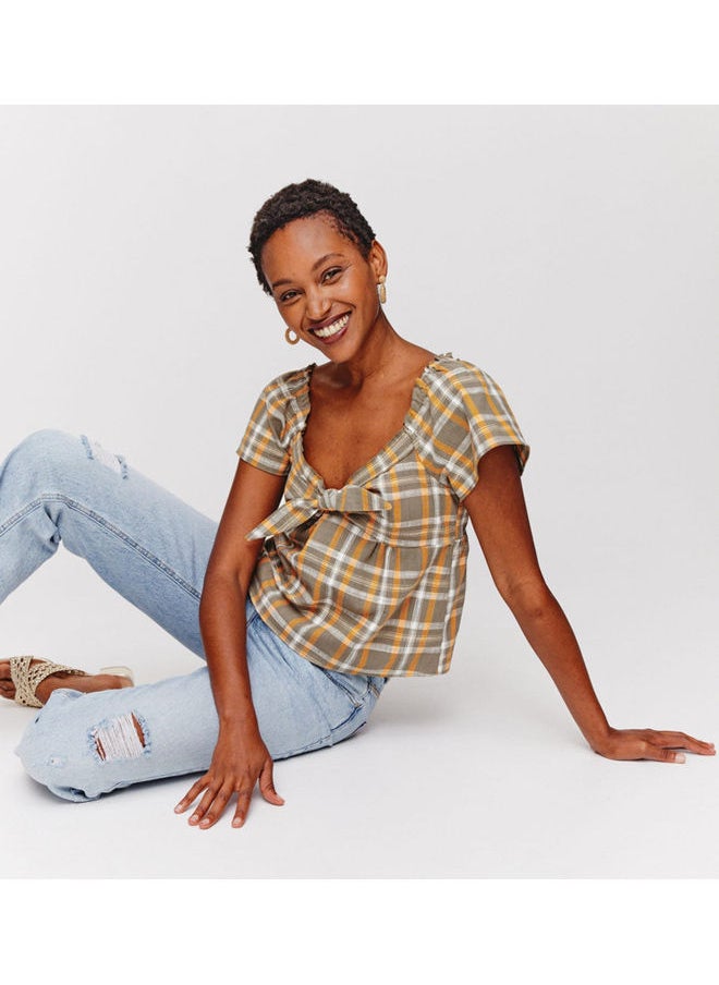 promod - Checked blouse - Image 1