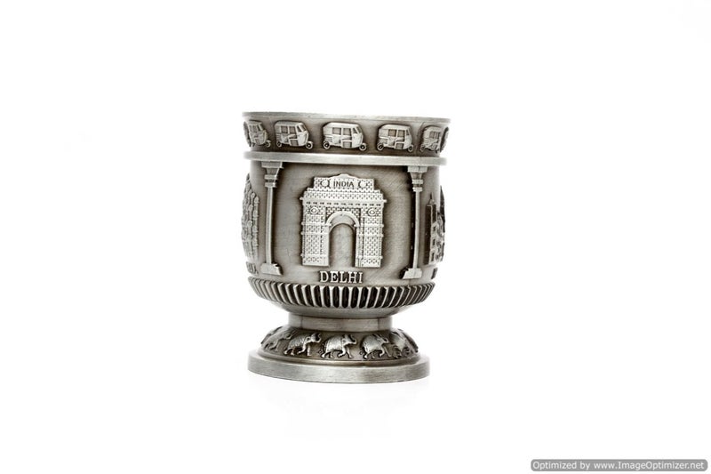 Skywalk Taj Mahal India Shot Glass, Metal Souvenir Cup, Perfect for Home, Gifts and Travel (Grey) - Image 3