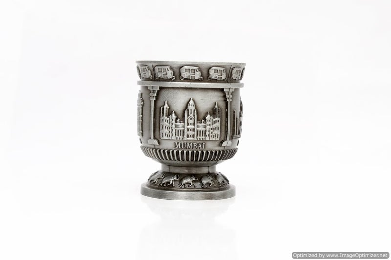Skywalk Taj Mahal India Shot Glass, Metal Souvenir Cup, Perfect for Home, Gifts and Travel (Grey) - Image 2