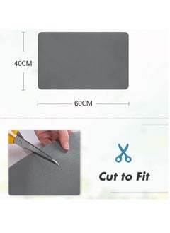 MileMelo Coffee Mat - Hide Stain Absorbent Rubber Backed Quick Drying Mat Fit Under Coffee Maker Espresso Machine - Coffee Bar Accessories Kitchen Counter Dish Drying Mat Grey  - Image 2