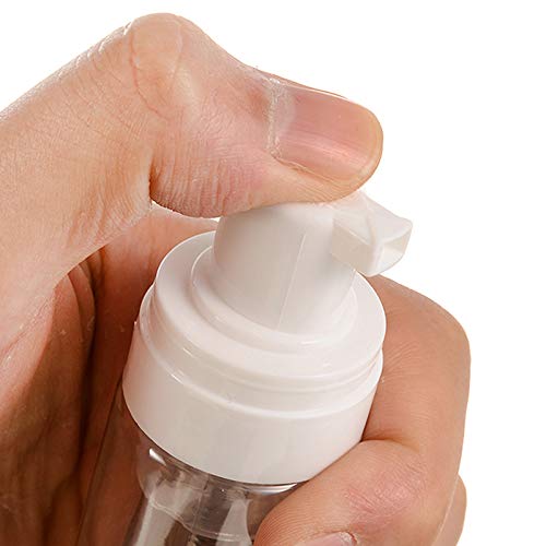 Beoncall Foaming Dispenser Bottle 7oz Transparent Empty Spray Bottles 2Pcs Plastic Foam Pump Bottle Travel Soap Bottle Portable Foam Bottle (200ml) - Image 3
