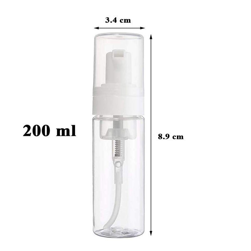 Beoncall Foaming Dispenser Bottle 7oz Transparent Empty Spray Bottles 2Pcs Plastic Foam Pump Bottle Travel Soap Bottle Portable Foam Bottle (200ml) - Image 2
