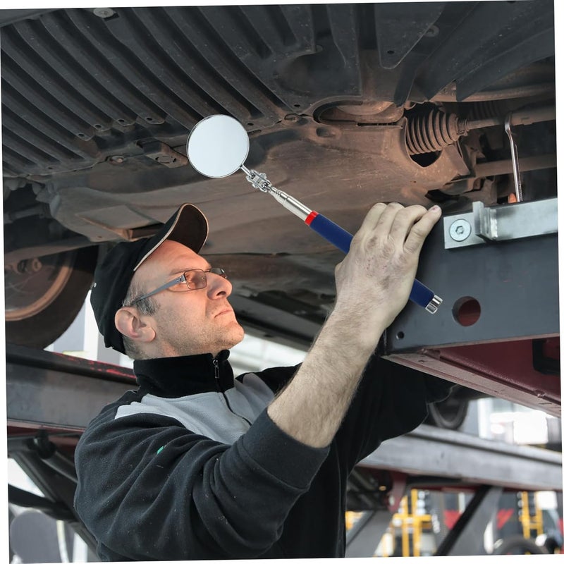 Telescoping Extendable Inspection Mirror with Magnifying Glass Auto Mechanic Tool - Image 5