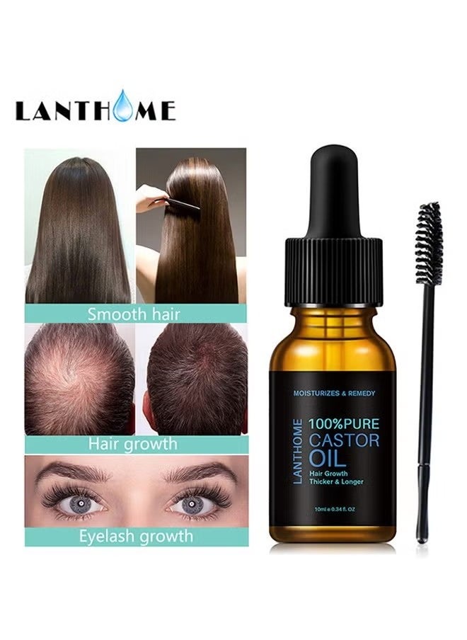 Lanthome 100% Pure Castor Oil ,Hair Growth,Castor Oil Castor Oil Mascara Conditioner Gentle Moisturizing 10ml  - Image 1