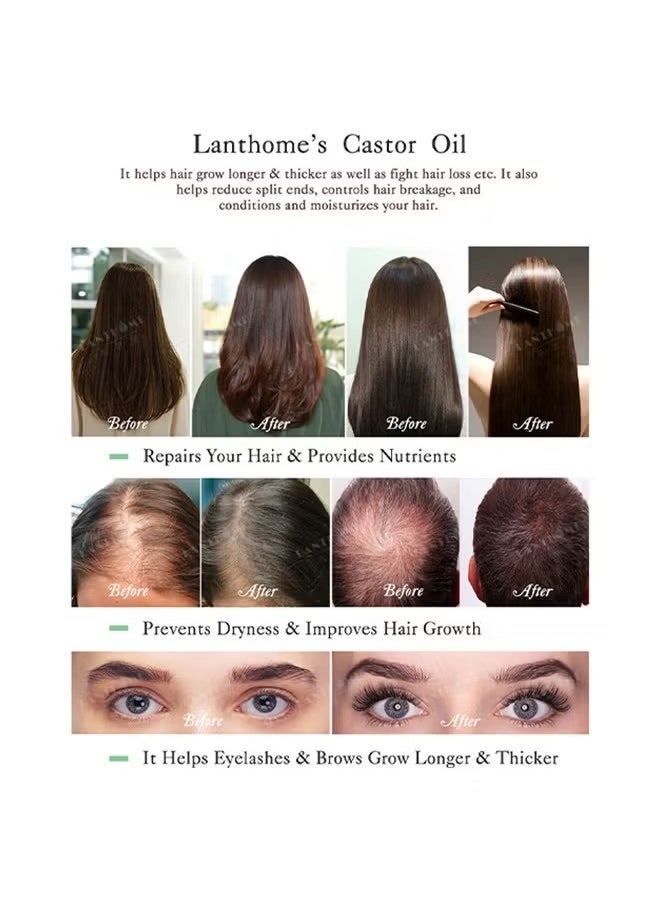 Lanthome 100% Pure Castor Oil ,Hair Growth,Castor Oil Castor Oil Mascara Conditioner Gentle Moisturizing 10ml  - Image 3