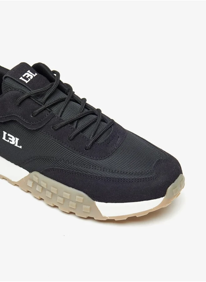 ل ب ل Men's Textured Lace-Up Sneakers