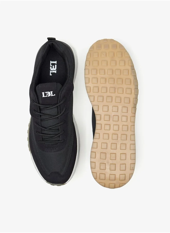ل ب ل Men's Textured Lace-Up Sneakers