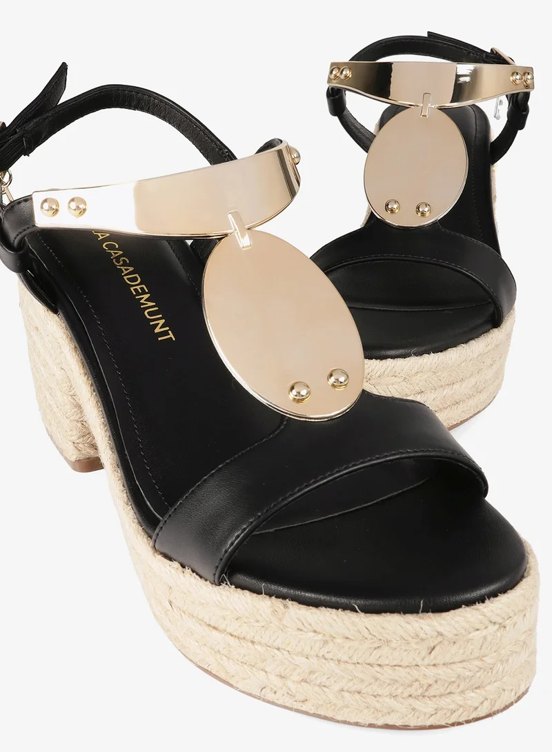 Lola Casademunt Esparto high-heel sandals with metallic detail