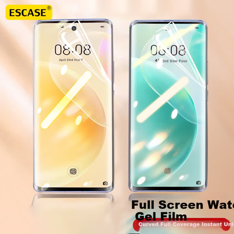 Daily Use Screen Protector for Huawei Nova 8 – Full Coverage HD Hydrogel Film with Anti-Scratch and Smudge-Resistant Transparency Two-Pack - Image 1