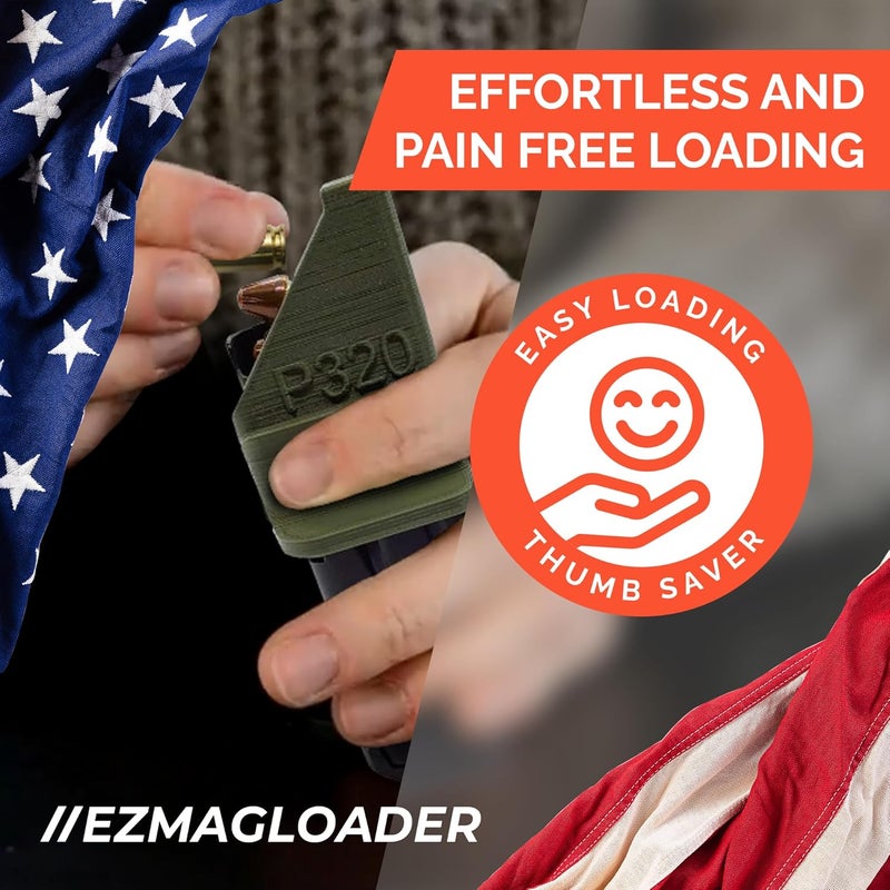 EZMAGLOADER Magazine Loader for The SIG Sauer P320 9mm - Easy Pain Free Loading - Comfortable Grip - Speed Loader Accessories - Large Flanges for Thumb Relief - Image 2