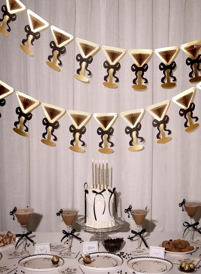 xo, Fetti Espresso Martini 3D Pop Up Banner, Gold Foil - 5 Ft. | Bachelorette Decoration, Birthday Sign, Girl Party Decor, Coffee Cocktail Backdrop - Image 1