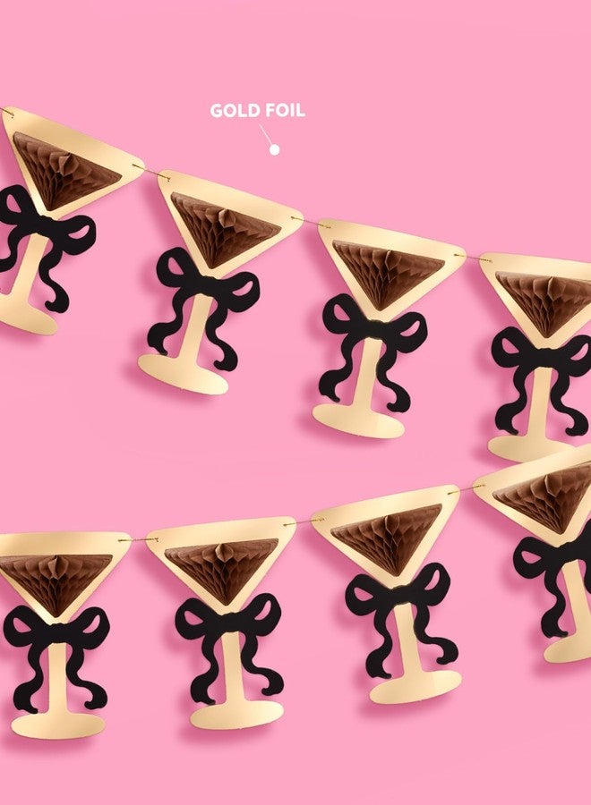 xo, Fetti Espresso Martini 3D Pop Up Banner, Gold Foil - 5 Ft. | Bachelorette Decoration, Birthday Sign, Girl Party Decor, Coffee Cocktail Backdrop - Image 3