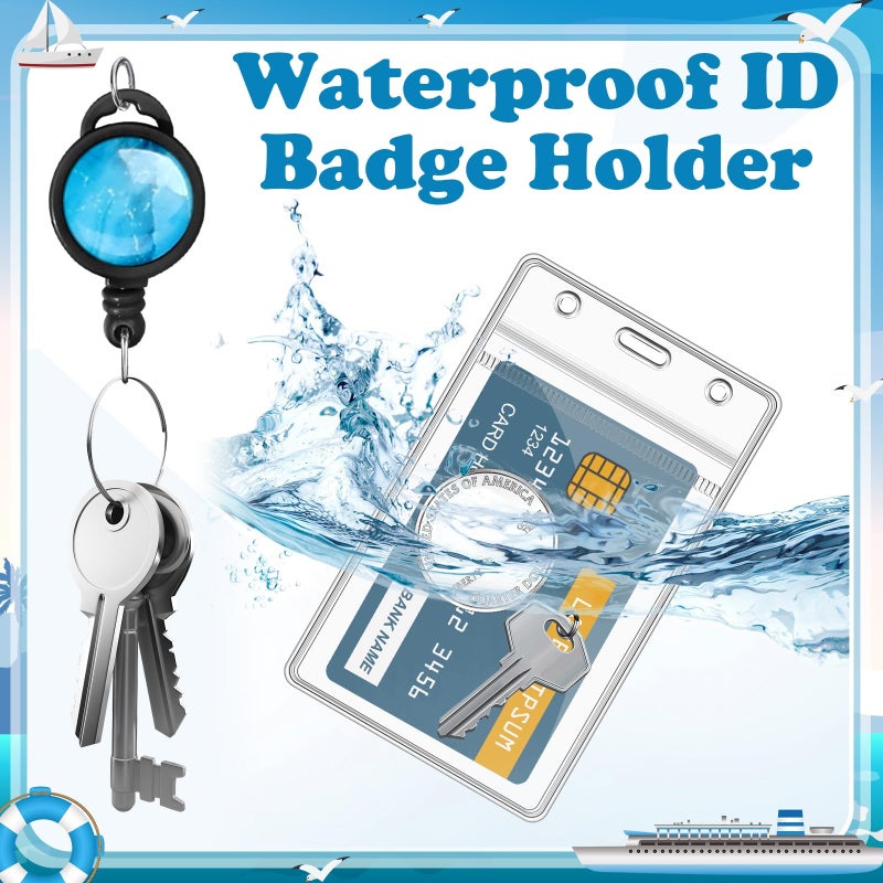 HONSIO 4 Pack Cruise Lanyard for Ship Cards Detachable Lanyards with Retractable Badge Reels and Waterproof ID Badge Holder, 2026 Cruise Essentials Accessories - Image 4