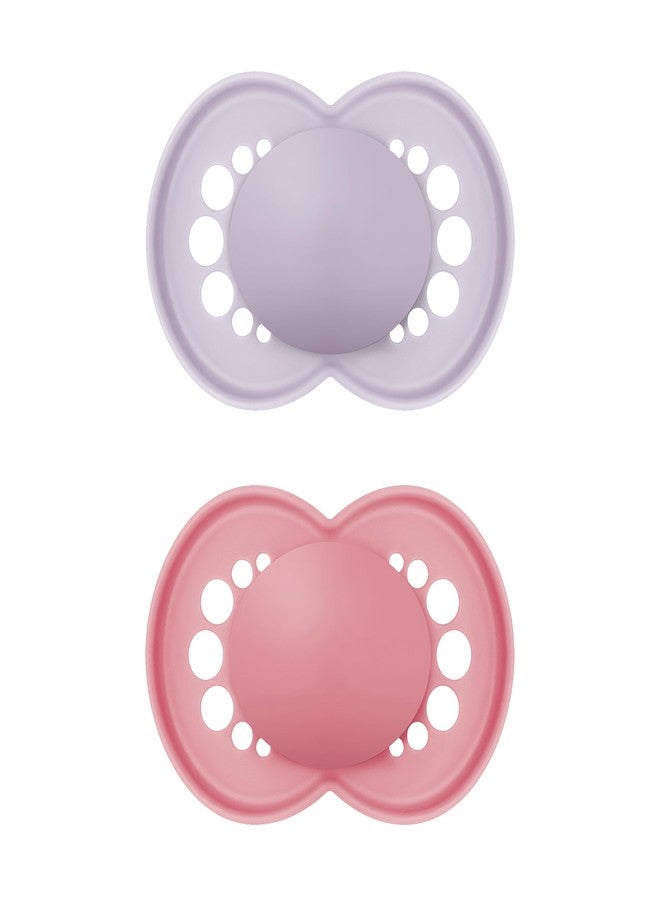 MAM Original Matte Baby Pacifiers, Binky for 16+ Months, BPA-Free Silicone Nipple, Easy to Clean, Best for Breastfed Babies, Developed with Medical Experts, 2 Count Binkies with Sterilizer Case - Image 1