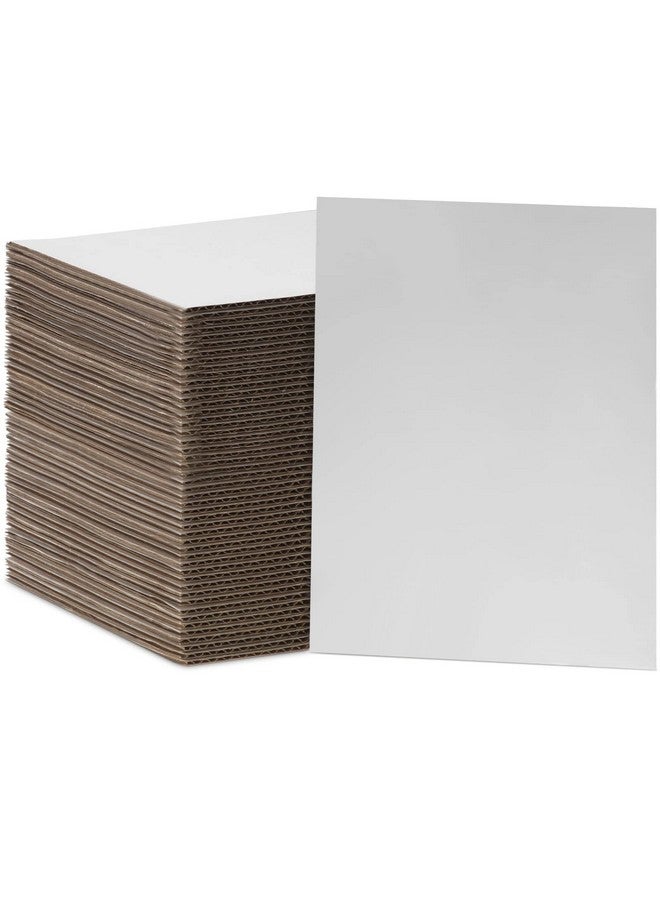 Henoyso 100 Pcs Corrugated Cardboard For Crafts 5 X 7 Inch Flat Cardboard Pads Corrugated Paper White Cardboard Sheets Cardboard Poster Board For Shipping Mailing Picture Frame Backing Diy Projects White - Image 1