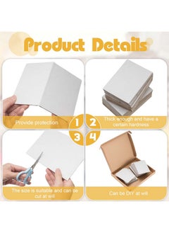 Henoyso 100 Pcs Corrugated Cardboard For Crafts 5 X 7 Inch Flat Cardboard Pads Corrugated Paper White Cardboard Sheets Cardboard Poster Board For Shipping Mailing Picture Frame Backing Diy Projects White  - Image 4