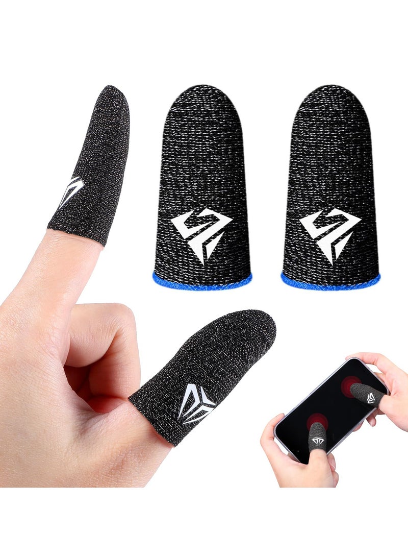 2 Pairs Of Finger Cots, Breathable Thumb Gloves, Suitable For Lightweight And Sweat Resistant Gaming, Seamless Touch Screen Finger Gloves For Professional Gaming, Blue  - Image 1