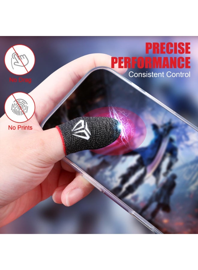 2 Pairs Of Finger Cots, Breathable Thumb Gloves, Suitable For Lightweight And Sweat Resistant Gaming, Seamless Touch Screen Finger Gloves For Professional Gaming, Blue  - Image 2