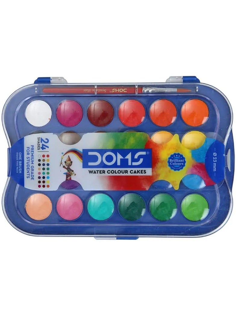دومس كعك بألوان مائية غير سامة مكون من 24 لونًا - Image 1