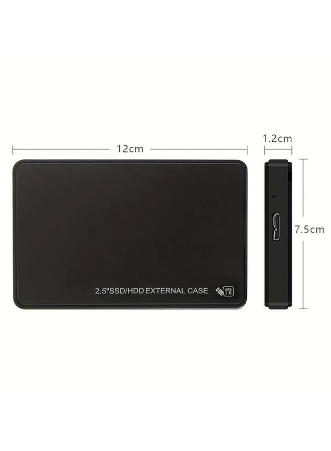 2.5 بوصة علبة القرص الصلب USB 3.0 - حالة سوداء متينة لتخزين البيانات المتنقلة لمحركات أقراص SSD و HDD بسواقة SATA - Image 3