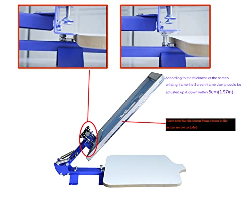 INTBUYING Screen Printing Press T-Shirt Screen Printing Machine One Color One Staion Manual with Removable Pallet Bracket - Image 5