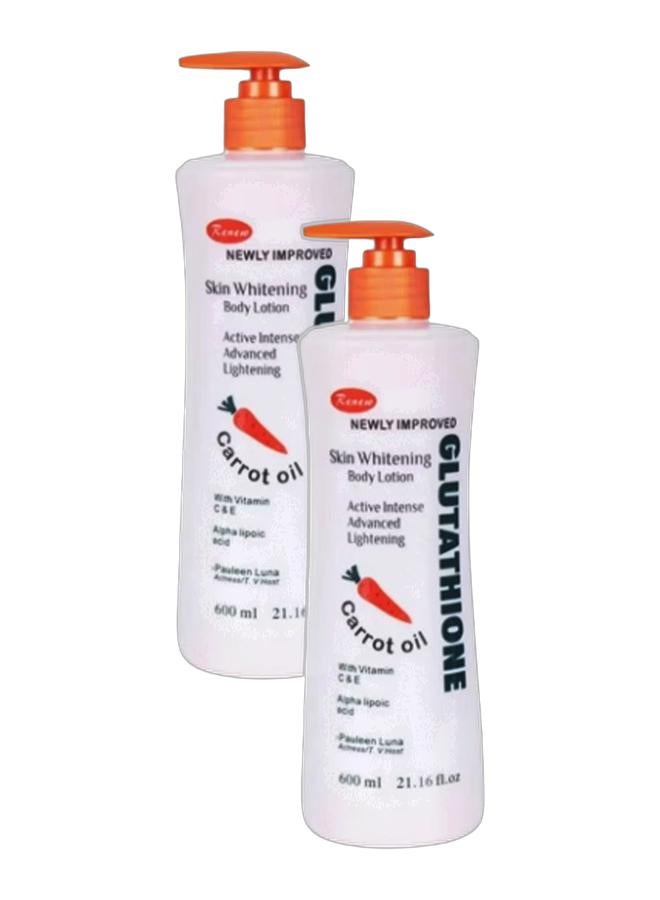 Renew Glutathione Skin Whitening Body Lotion with Carrot Oil 600 ml Bundle - Image 1