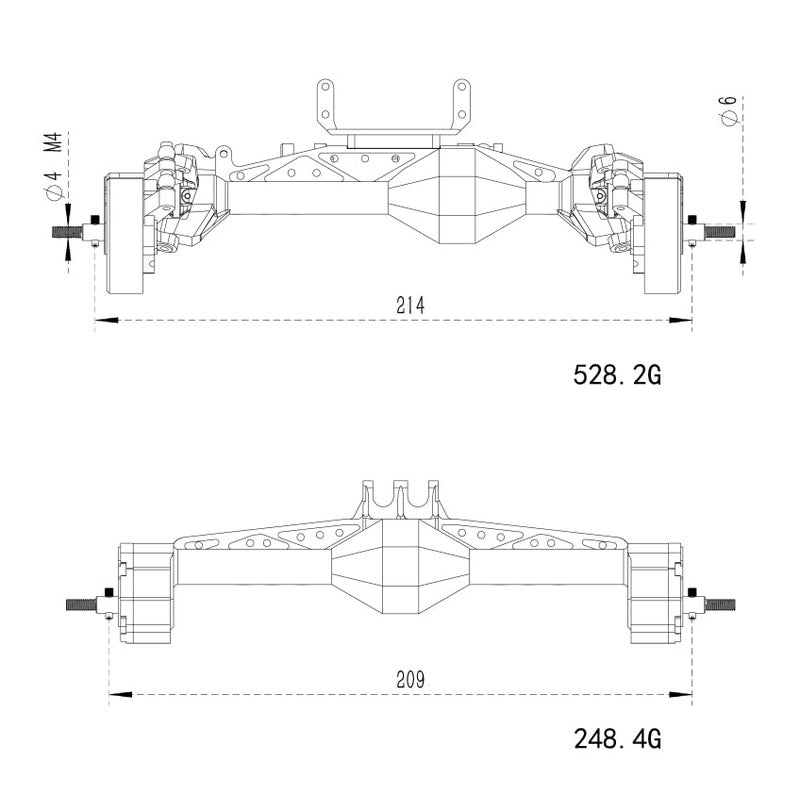 MEUS RACING Cheat Code Capra 19 ISO Axles Kit for Axial Capra 19 4X4 and DIY SCX10 SCX10 II Upgrades Parts Front RearSilver - Image 5