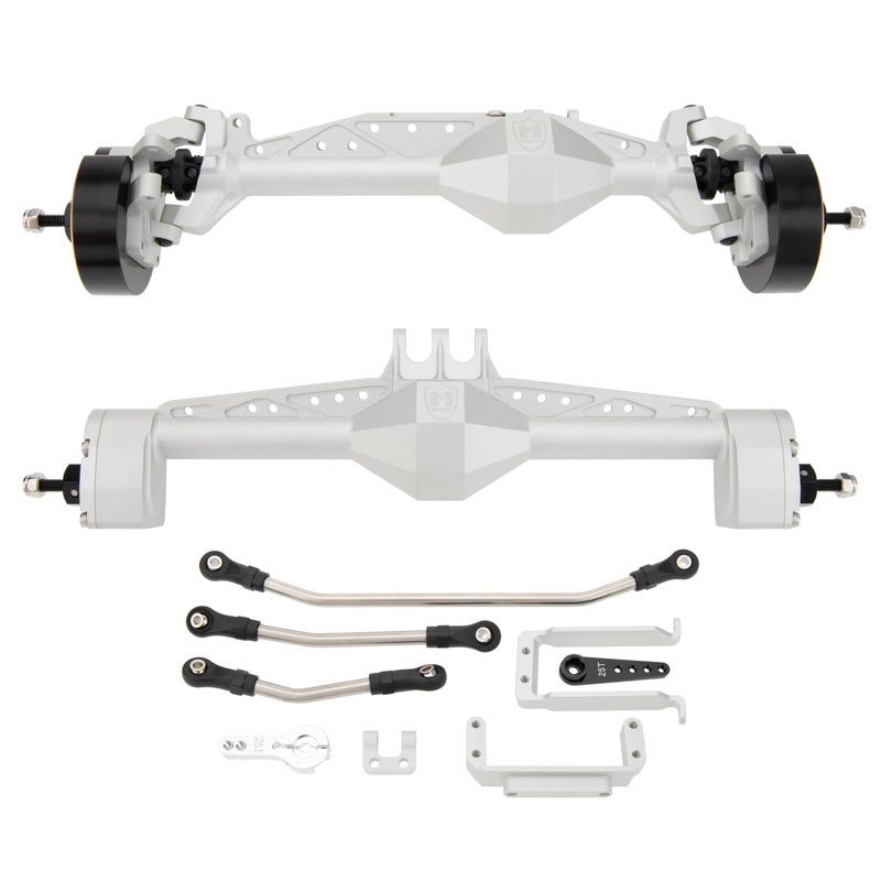 MEUS RACING Cheat Code Capra 19 ISO Axles Kit for Axial Capra 19 4X4 and DIY SCX10 SCX10 II Upgrades Parts Front RearSilver - Image 3