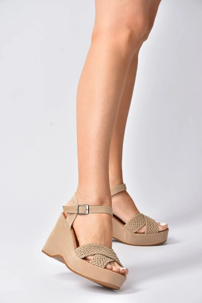Fox Shoes Ten Suede Women's Wedge Heeled Shoes K250909002
