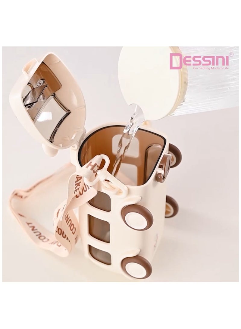 DESSINI زجاجة ماء للأطفال سعة 500 مل من ديسيني، خالية من BPA، مقاومة للتسرب 700 أصفر - Image 5