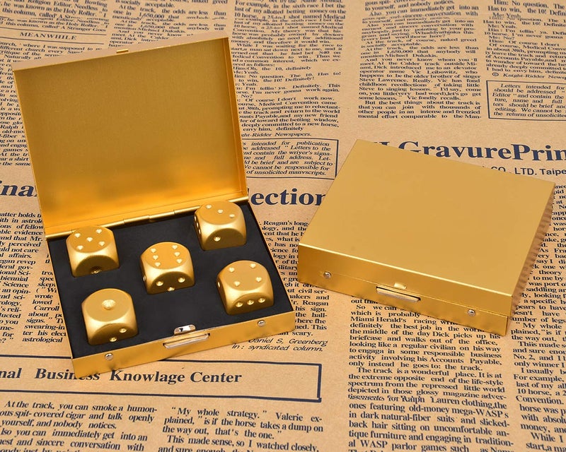 DS.DISTINCTIVE STYLE Aluminum Alloy Dice 5 Pieces 16mm Portable Metal Dices with Case 6 Sided Dice for Party Game - Image 4