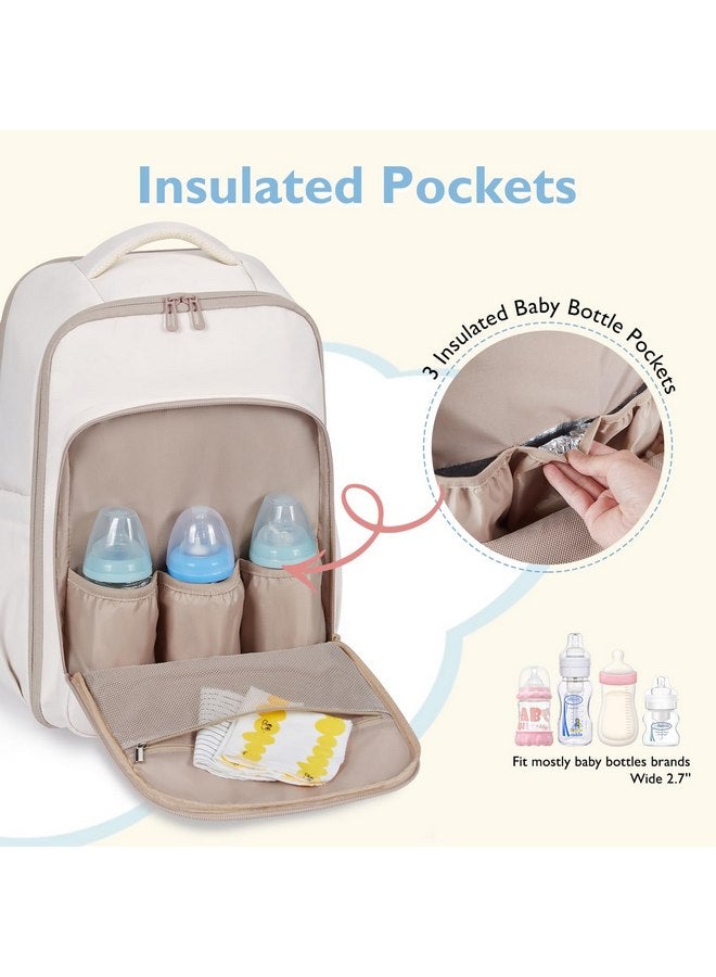 MOMMORE mommore Diaper Bag Backpack Large Baby Bag 37L with 15.6'' Laptop Sleeve Mom Bags with Insulated Pockets, Changing Pad, Stroller Straps, Travel, Work - Image 4