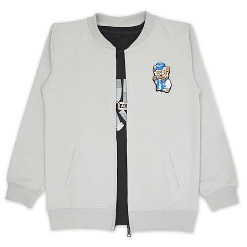 CAVIO Boys Grey Casual Zipper Jacket Witth T-Shirt - Image 1