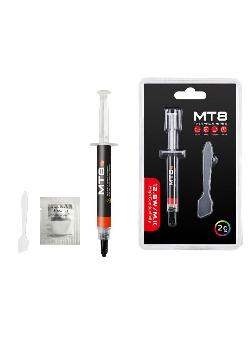 COOLMOON - MT8 High Performance Thermal Compound Paste 2 Grams, 12.8W/mK, High Durability for All heatsinks CPU Coolers with applying Tool - Image 1
