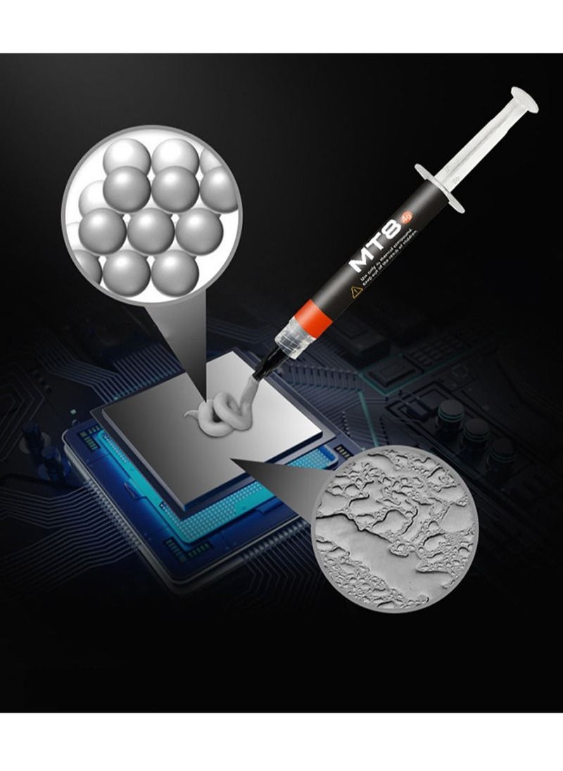 COOLMOON - MT8 High Performance Thermal Compound Paste 2 Grams, 12.8W/mK, High Durability for All heatsinks CPU Coolers with applying Tool - Image 1