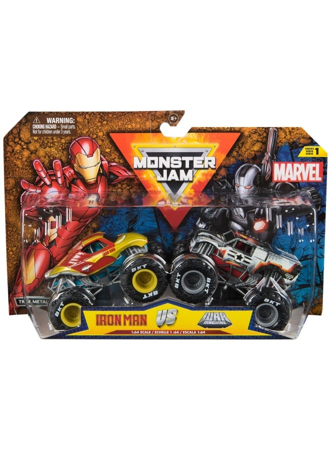 Monster Jam Marvel Iron Man Vs. War Machine Die-Cast Monster Trucks - Image 2