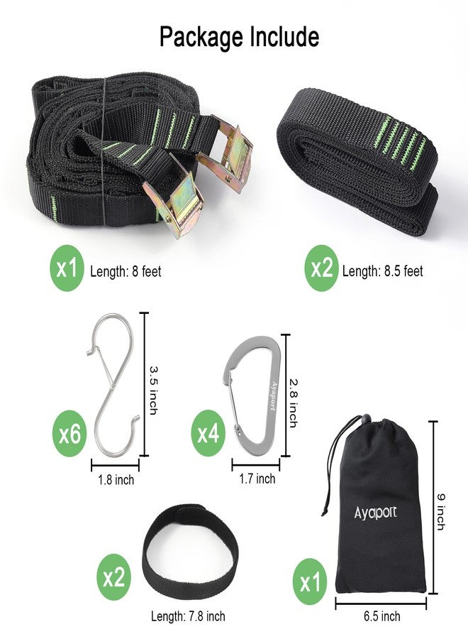 Ayaport Campsite Storage Strap Tent Camping Tree Hanging Organizer with 4 Carabiner Hooks 6 Stainless Steel S Hooks & 20 Separated Loops, Camping Set Travel & Outdoor Camping Gear - Image 2